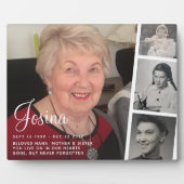 Plaque commémorative de quatre photos (Devant)