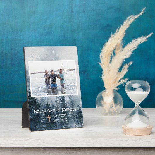 Plaque commémorative du baptême chrétien du garçon (Côté)