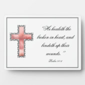 Plaque commémorative élégante de sympathie chrétie (Devant)