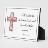 Plaque commémorative élégante de sympathie chrétie (Côté)