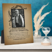 Plaque commémorative en or photo (Côté)