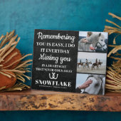 Plaque commémorative équine avec photo et citation (Côté)