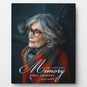 Plaque commémorative funéraire photo "À la mémoire (Devant)