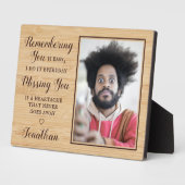 Plaque commémorative personnalisée avec photo de f (Côté)