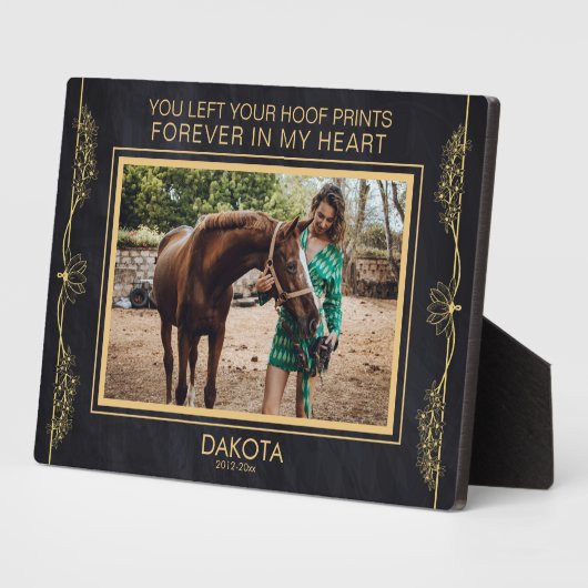 Plaque commémorative personnalisée pour les chevau (Côté)