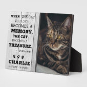 Plaque commémorative photo en bois gris rustique p (Côté)