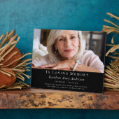 Plaque commémorative photo noire En souvenir affec (Côté)