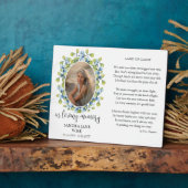 Plaque commémorative Poème et affichage photo (Côté)