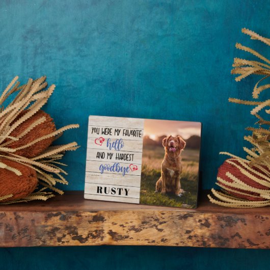 Plaque commémorative pour animal de compagnie préf (Côté)