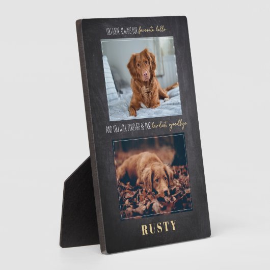 Plaque commémorative pour animal de compagnie préf (Côté)