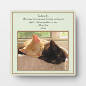Plaque commémorative pour chat en souvenir affectu (Devant)