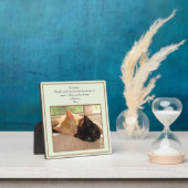 Plaque commémorative pour chat en souvenir affectu (Insitu)