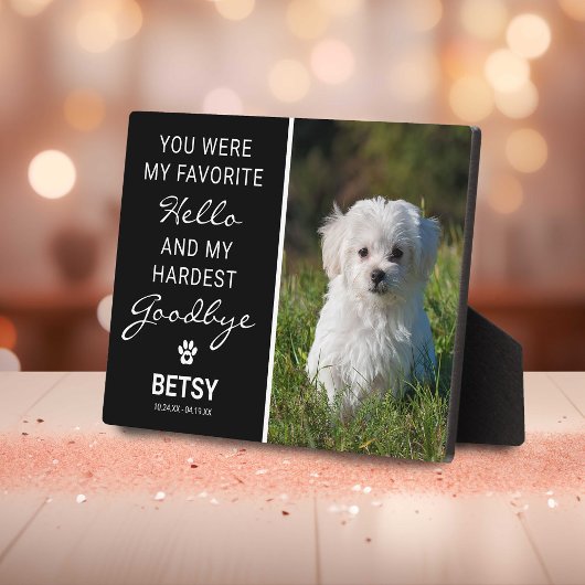 Plaque commémorative préférée Bonjour | Au revoir 