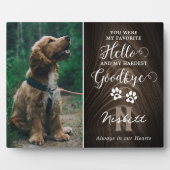 Plaque commémorative rustique pour animaux de comp (Devant)