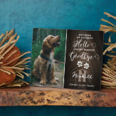 Plaque commémorative rustique pour animaux de comp (Côté)