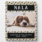 Plaque commémorative rustique pour chien avec empr (Devant)