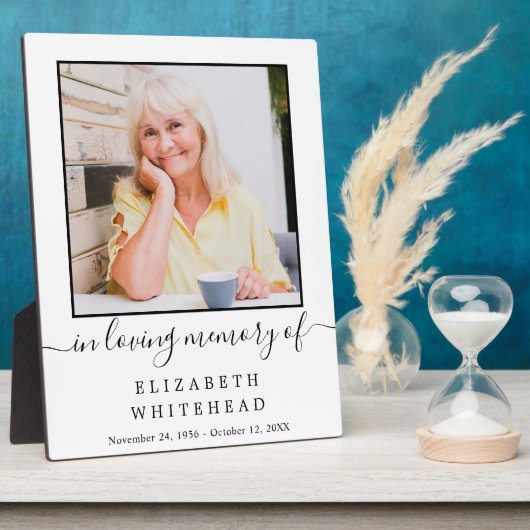 Plaque commémorative simple photo à la mémoire de  (Côté)