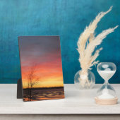 Plaque couchée de soleil du lac Ice (Côté)