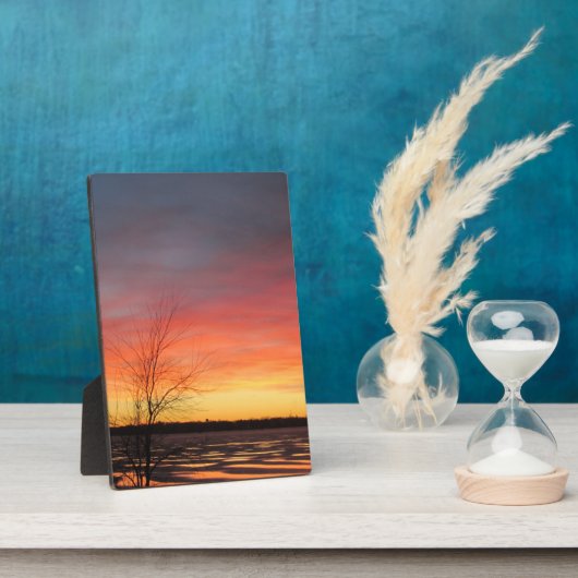 Plaque couchée de soleil du lac Ice (Côté)