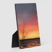 Plaque couchée de soleil du lac Ice (Côté)