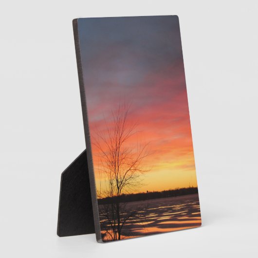 Plaque couchée de soleil du lac Ice (Côté)