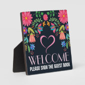 Plaque d'accueil fleurie (Recto)