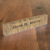 Plaque d'affichage en bois naturel personnalisée (Taille)