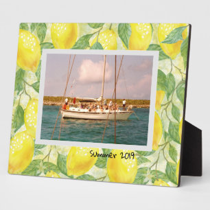 Plaque d'affichage photo avec Arrière - plan citro