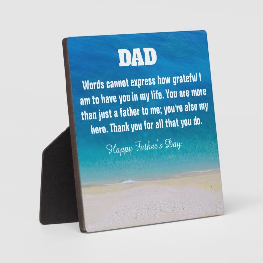 Plaque d'affichage sur mesure fête des pères avec (Recto)