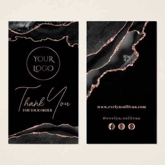 Plaque d'agrafage en or noir et rose (Devant & derrière)