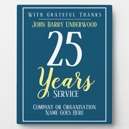 Plaque d'allocation pour service long (Devant)