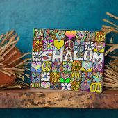 Plaque d'amour Shalom Psychédélique des années 60  (Côté)
