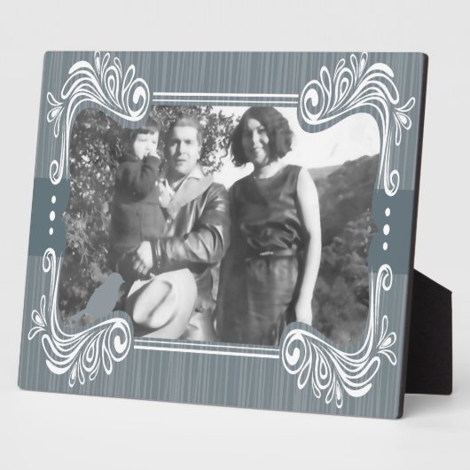 Plaque d'art aux oiseaux gris (Côté)