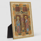 Plaque d'art chrétien médiéval crucifié Christ (Côté)