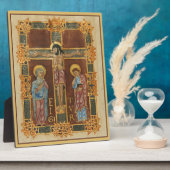 Plaque d'art chrétien médiéval crucifié Christ (Côté)