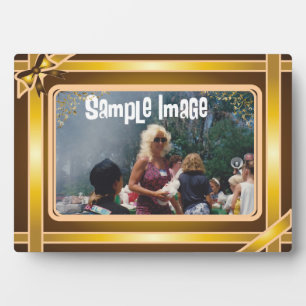 Plaque d'art en ruban or