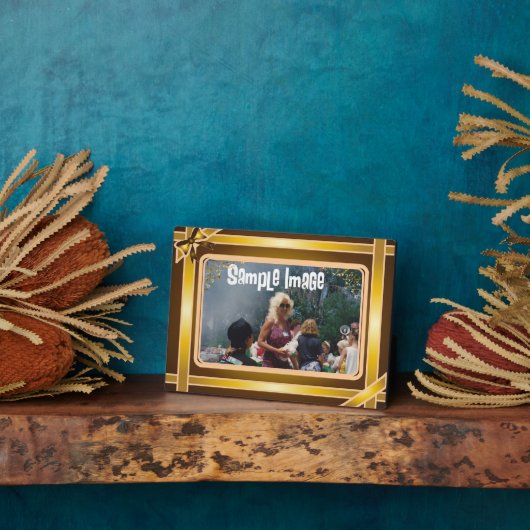 Plaque d'art en ruban or (Côté)