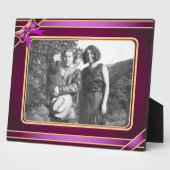 Plaque d'art violet au ruban (Côté)