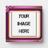 Plaque d'art violet au ruban (Devant)