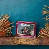 Plaque d'art violet au ruban (Côté)