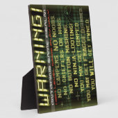 Plaque d'avertissement du joueur (Côté)