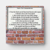 Plaque de 10 commandements natifs avec Easel (Devant)