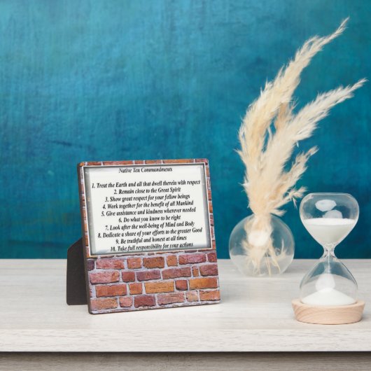 Plaque de 10 commandements natifs avec Easel (Insitu)
