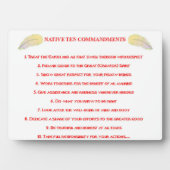 Plaque de 10 commandements natifs avec Easel (Devant)