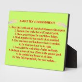 Plaque de 10 commandements natifs avec Easel (Côté)