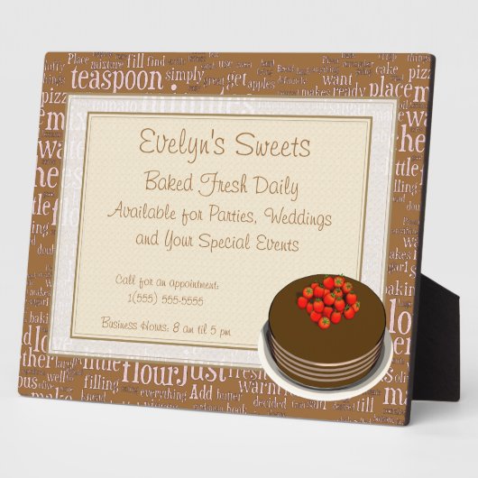 Plaque de boulangerie avec Frame Faux et Graphisme (Côté)