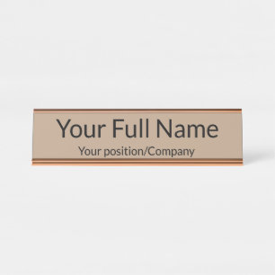 Plaque de bureau à nom personnalisé pour décoratio