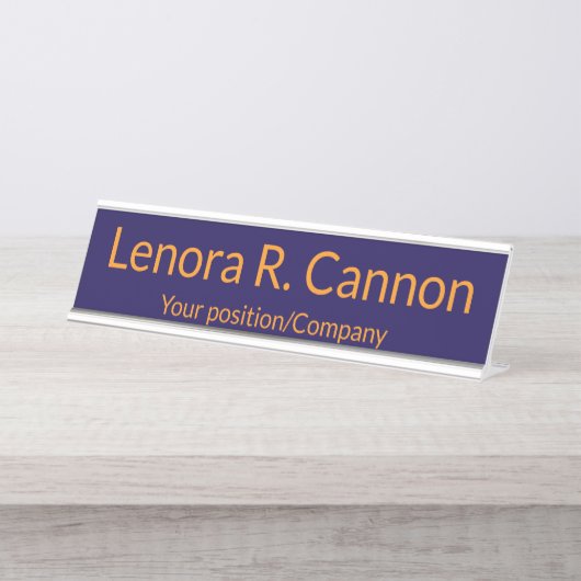 Plaque de bureau à nom personnalisé pour la décora (Devant)