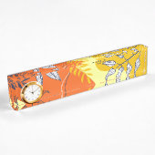 Plaque de bureau abstraite florale