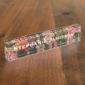 Plaque De Bureau Acrylique, Floral Beaucoup De Fle (Taille)